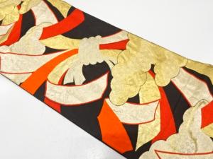 アンティーク　雲に束ね熨斗模様織り出し袋帯（材料）